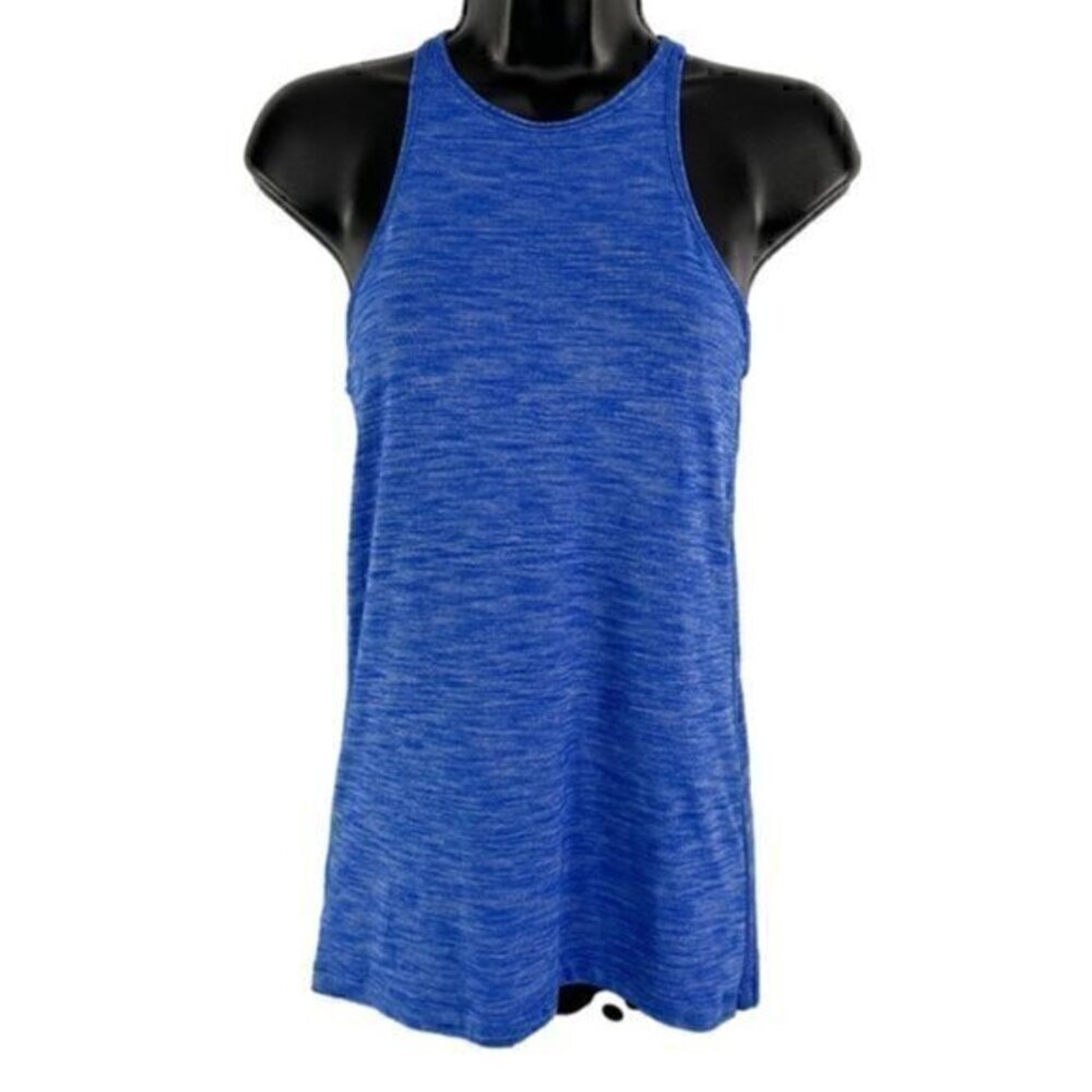 Lululemon Trapeze Twist Tank‎ Top Heathered Colbalt Blue Size Small